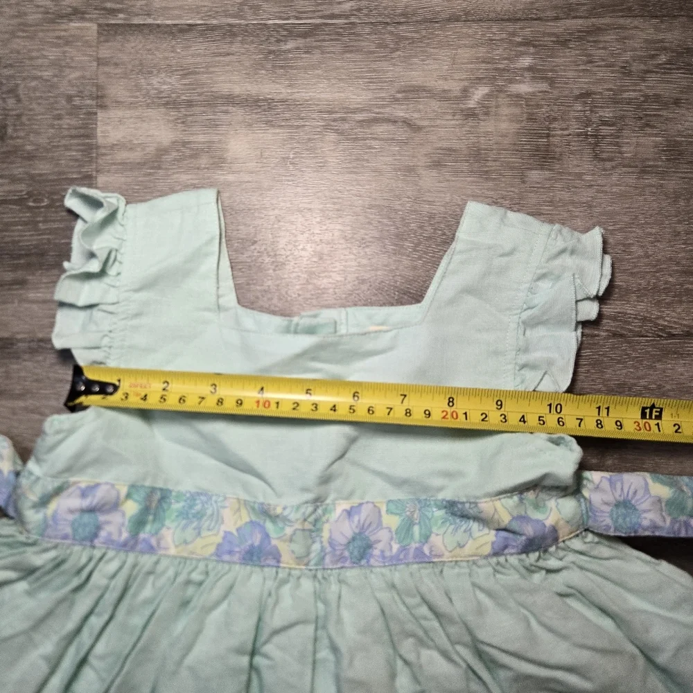 Matilda Jane Fantasy Folk Mint Green Dress with Scalloped Hem.‎ Size 4.